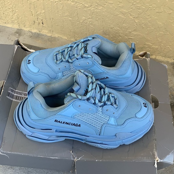 Balenciaga | Shoes | Balenciaga Triple S Blue | Poshmark